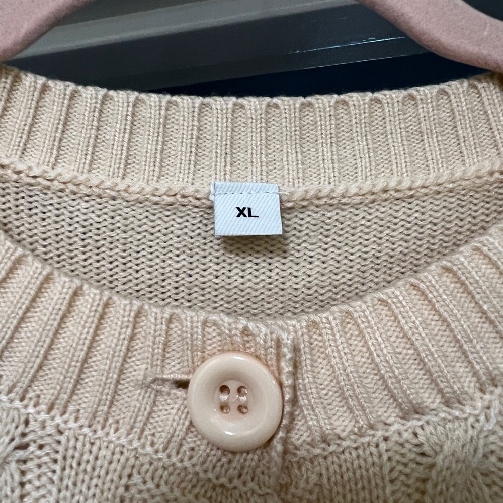 Elegant Cream Cable Knit Sweater very comfy